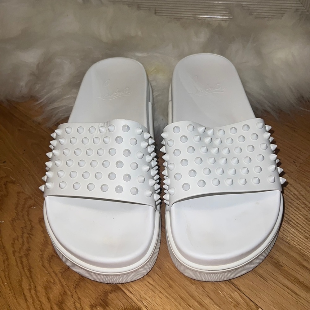 RARE Authentic Christian Louboutin Pool Spiked Slides